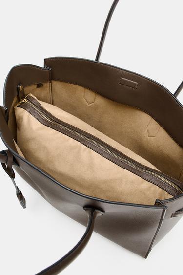 SHOPPER D'ÉPAULE - Chocolat de Zara - Image 4