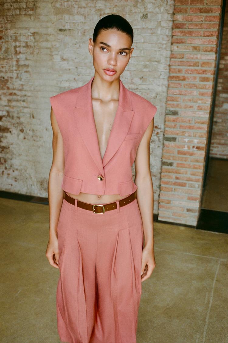 LINEN FLAP SHORT VEST