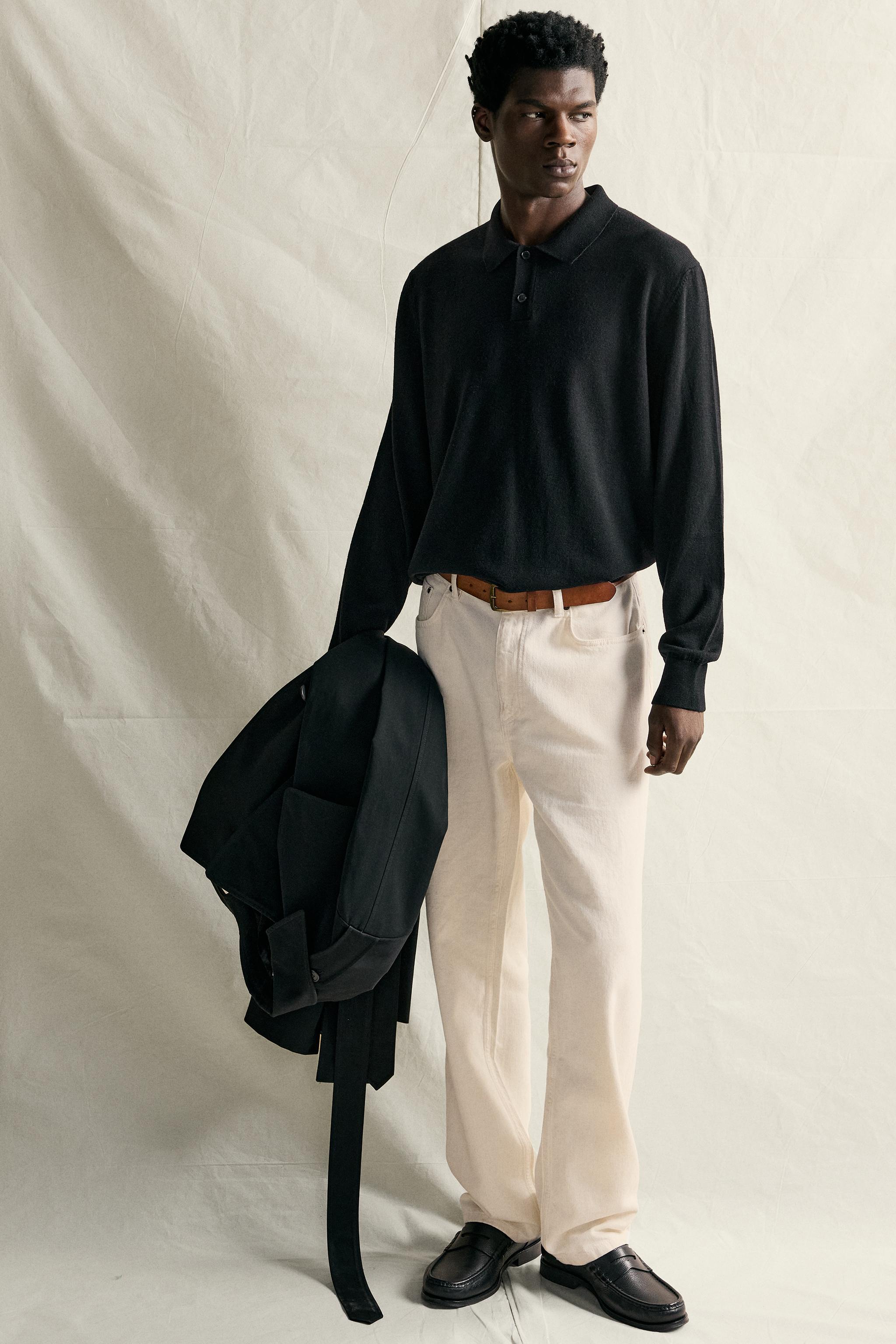 Мужские рубашки Zara 100% WOOL KNIT POLO SHIRT — фото 6