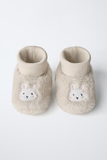 CHAUSSONS D’INTÉRIEUR ANIMAUX - Blanc écru de Zara - Image 6
