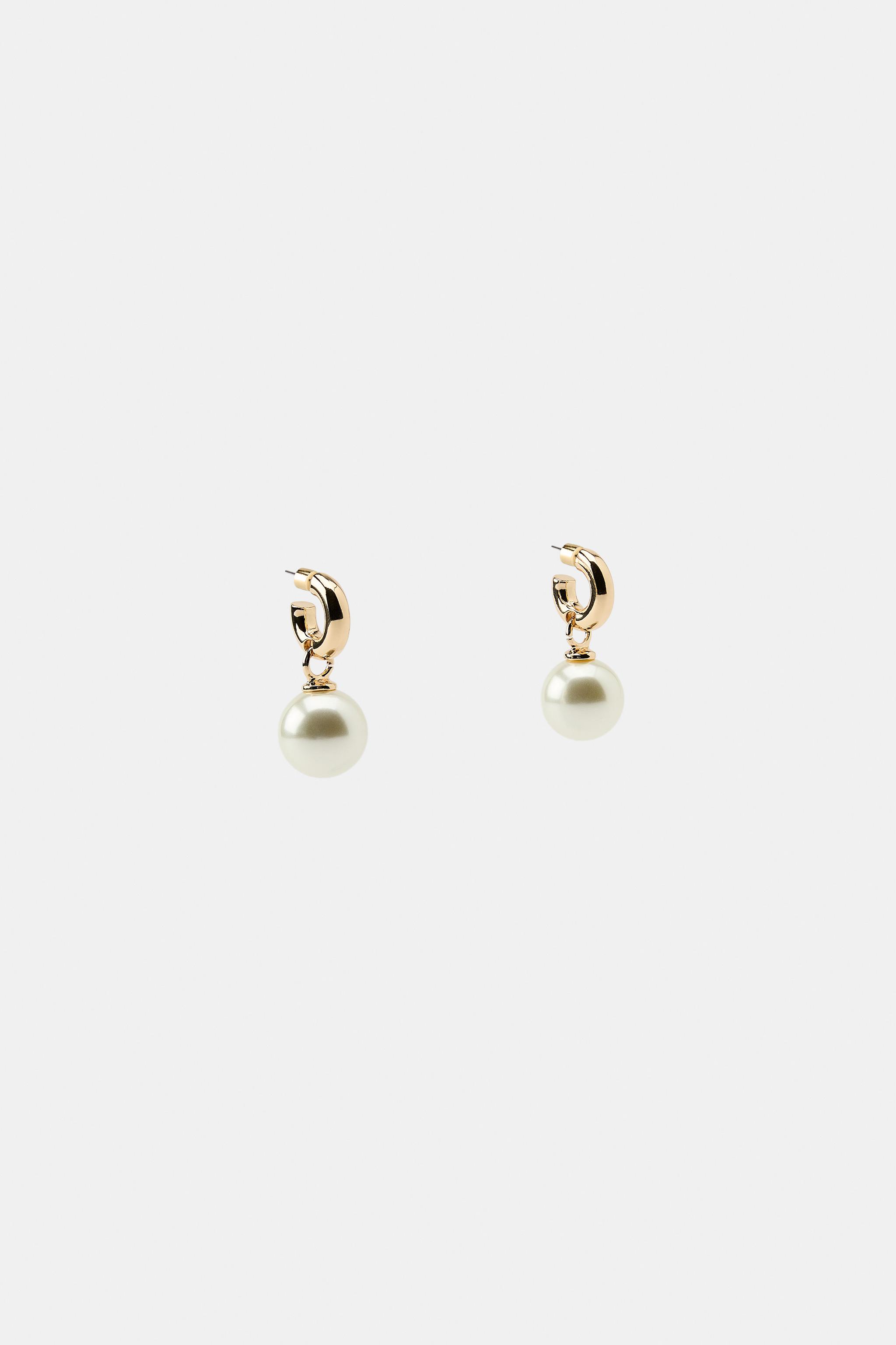 PEARL HOOP EARRINGS