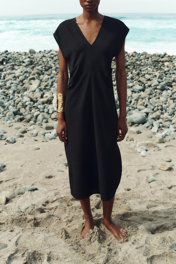 Beaucaire Black | Short Dress w/ Thin Straps
