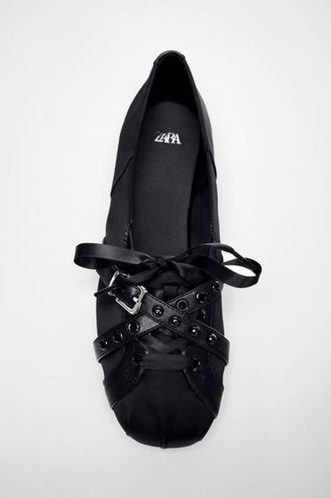 STRAPPY BALLERINAS - Black by Zara