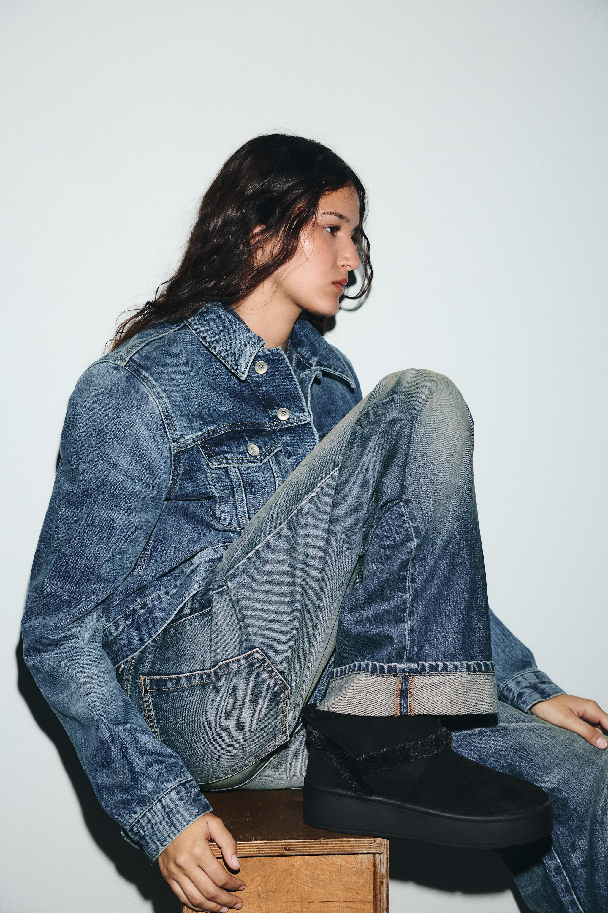 フェイクファーショートブーツ - ブラウン | ZARA Japan / 日本