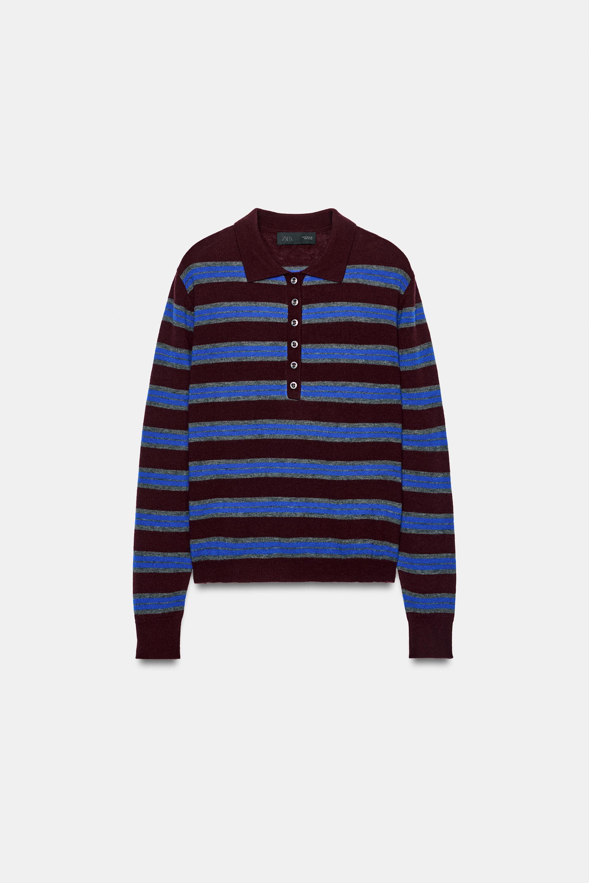 POLO 100% LAINE EXTRA DOUCE RAYURES