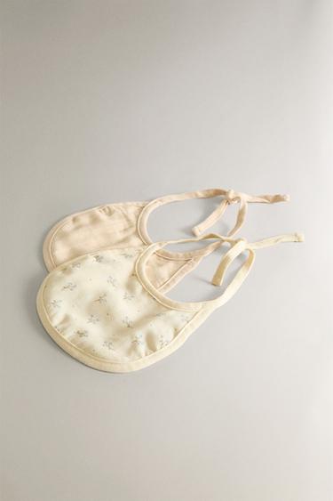 CHILDREN'S MINI FLOWER BIB (PACK OF 2) - Oyster-white by Zara - Image 1