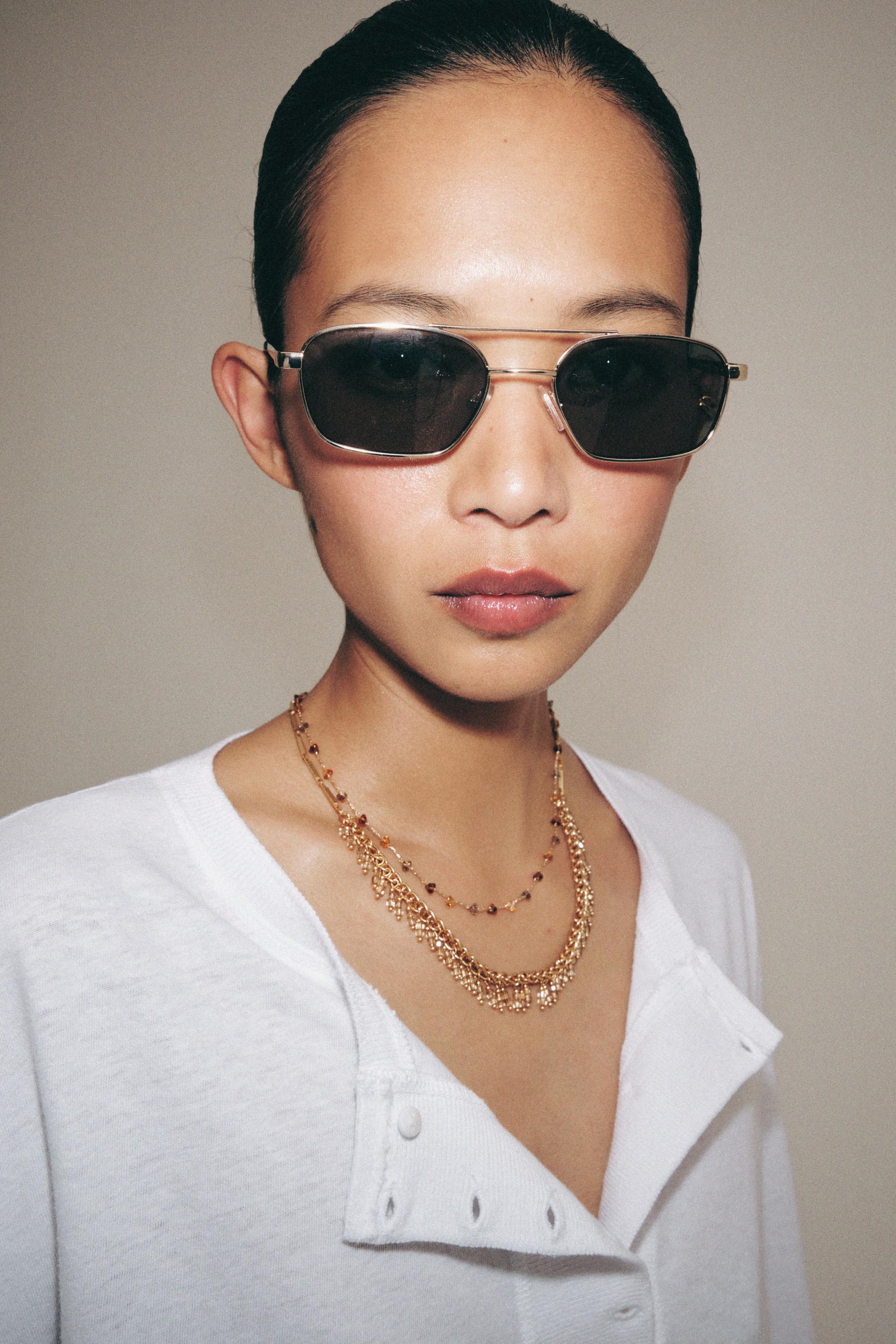 Женские аксессуары Zara PACK OF 2 BEADED CHAIN NECKLACES
