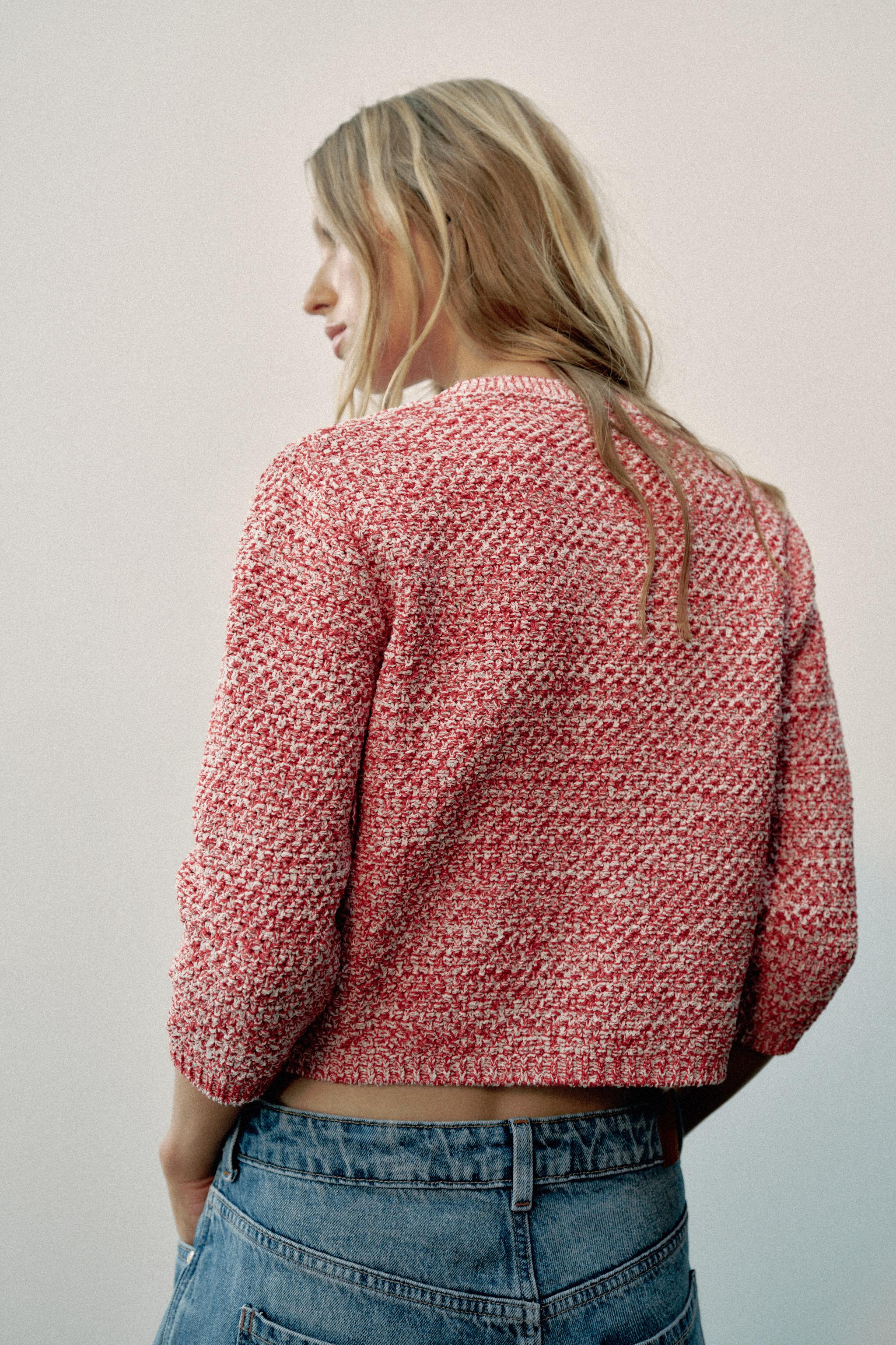 THREE-QUARTER SLEEVE CARDIGAN