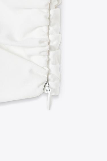 DRAPED CROP TOP - White by Zara - Image 5