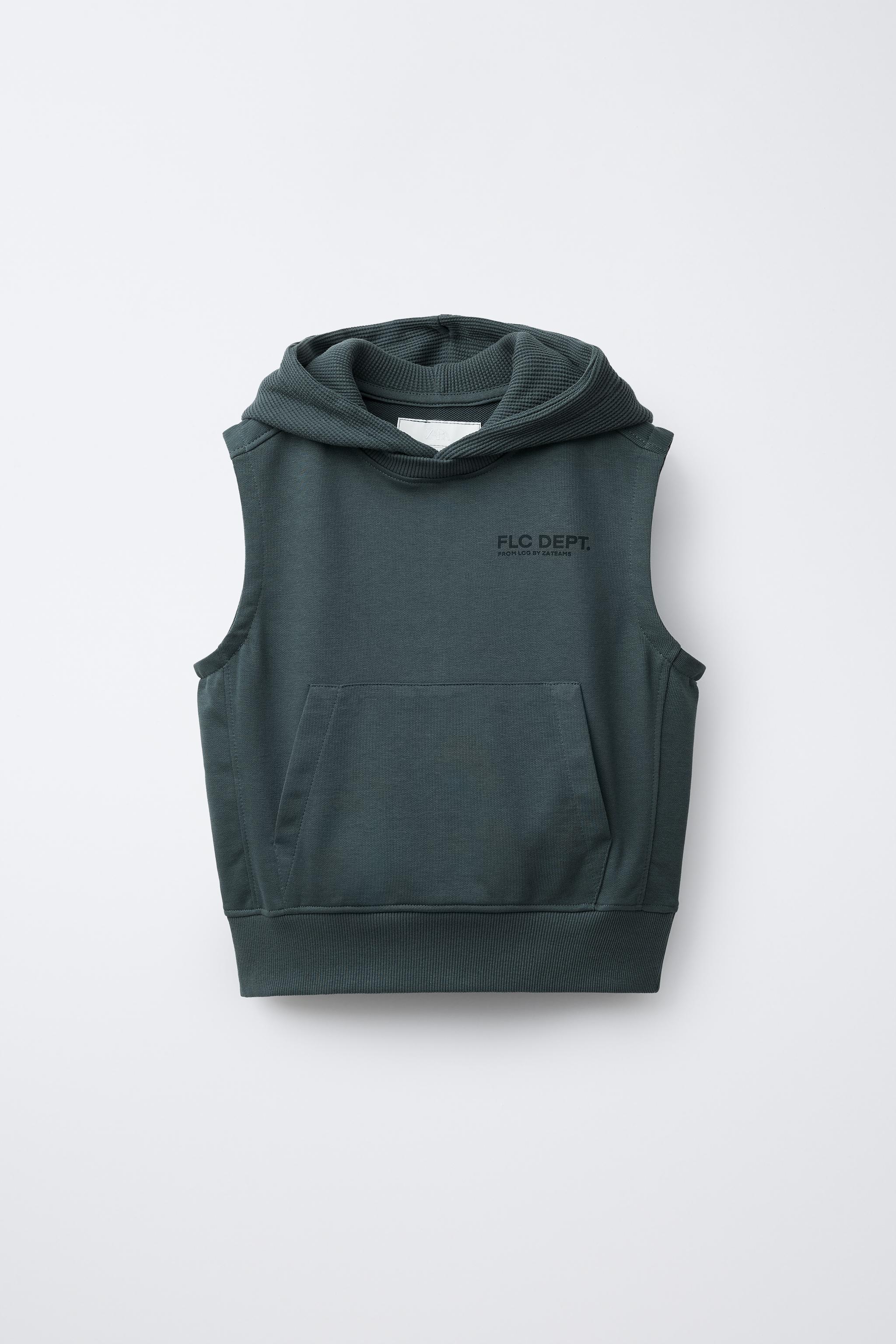 TEXT PRINT WAFFLE KNIT VEST AND BERMUDA SET