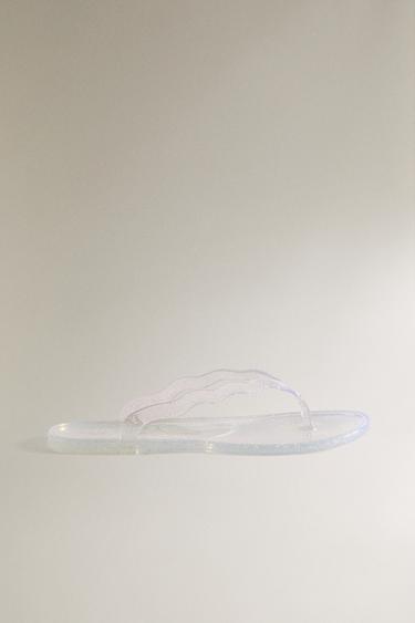 Zara GLITTERY SANDALS - 透明