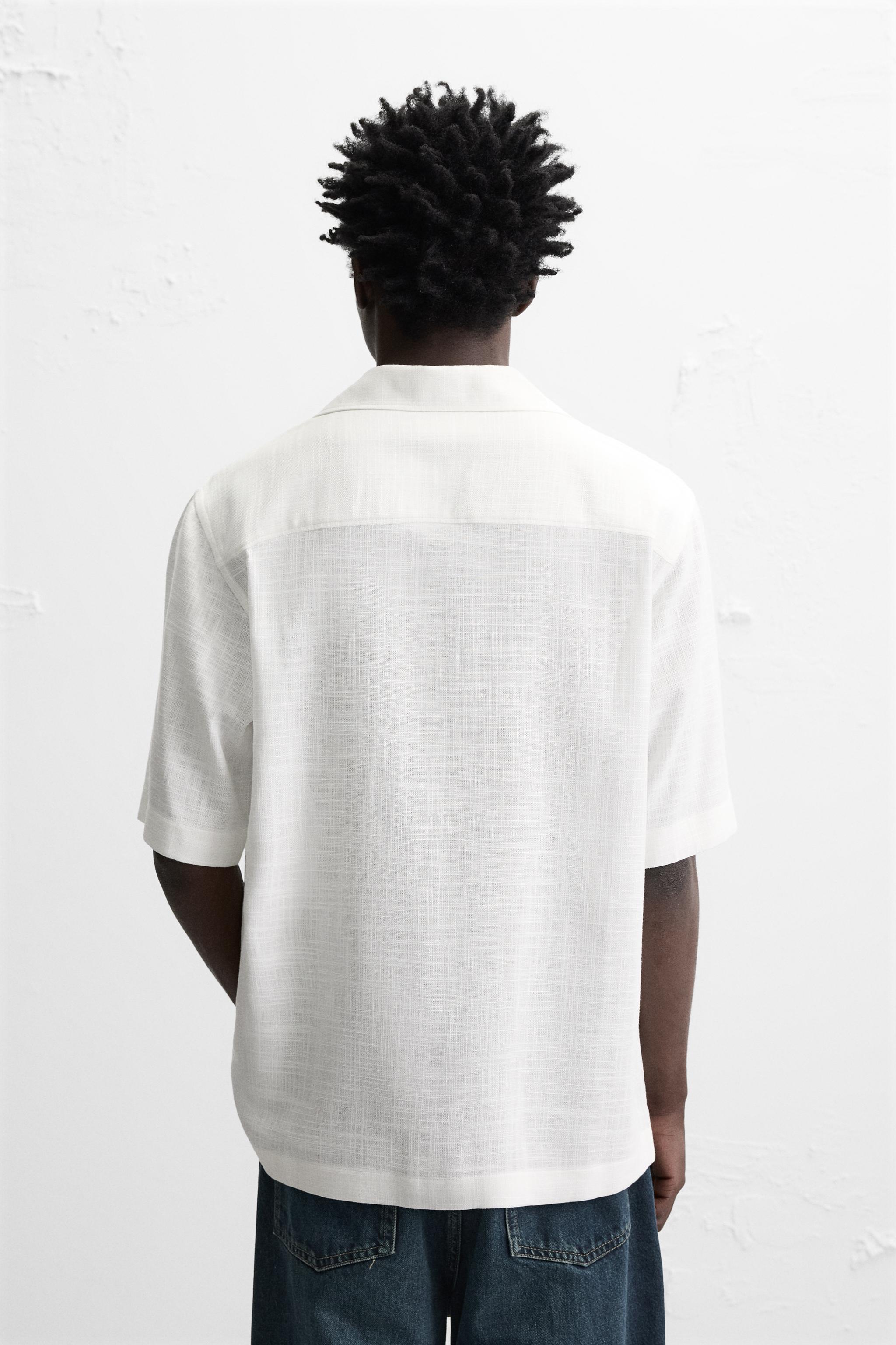 【ZARA】リラックスモダール半袖シャツ 4296/139/052 ZARA】リラックスモダール半袖シャツ 4296/139/052 (ZARA/シャツ