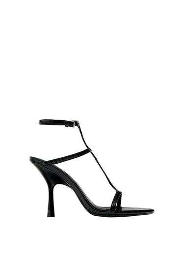 HIGH-HEEL STRAPPY SANDALS