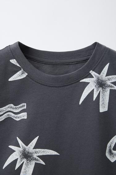 PALM TREE SLEEVELESS TOP - Anthracite grey by Zara - Image 2