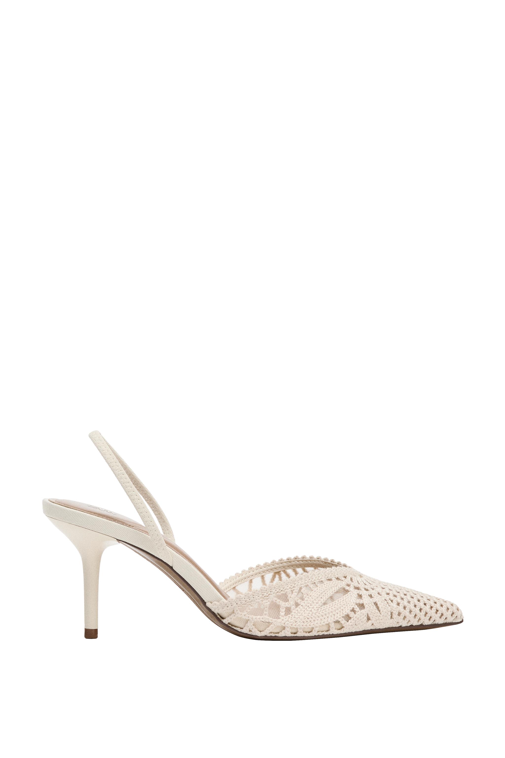 PERFORATED HEELED SANDALS - Off White | ZARA United States