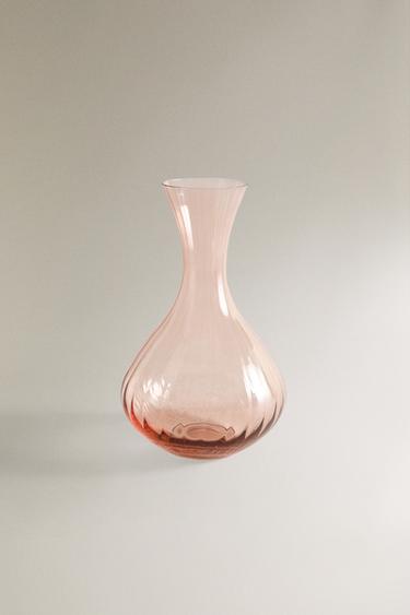 CRYSTALLINE JUG WITH RAISED DESIGN - Pink by Zara - Image 0