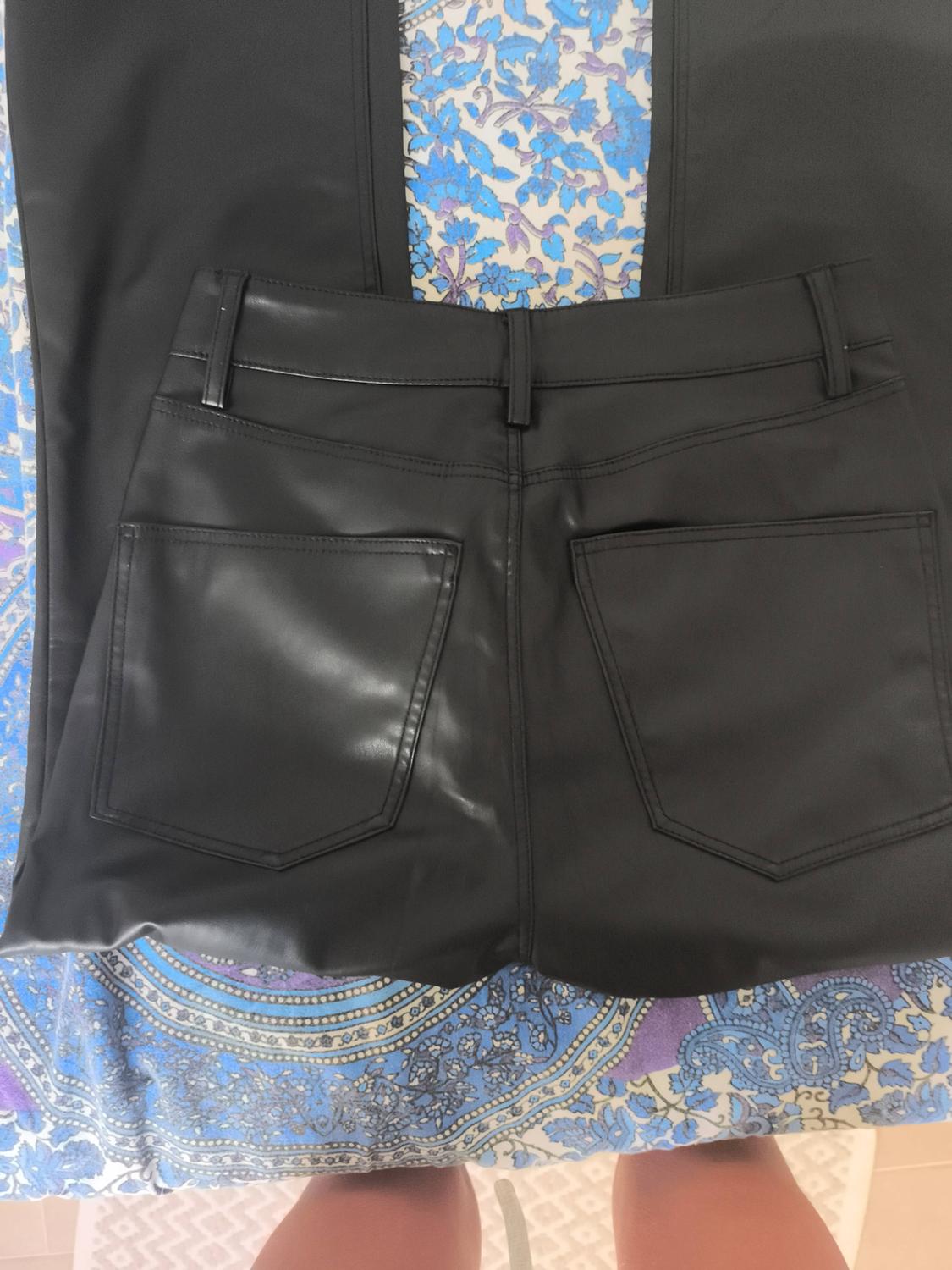 CROPPED FAUX LEATHER TROUSERS - Image 5