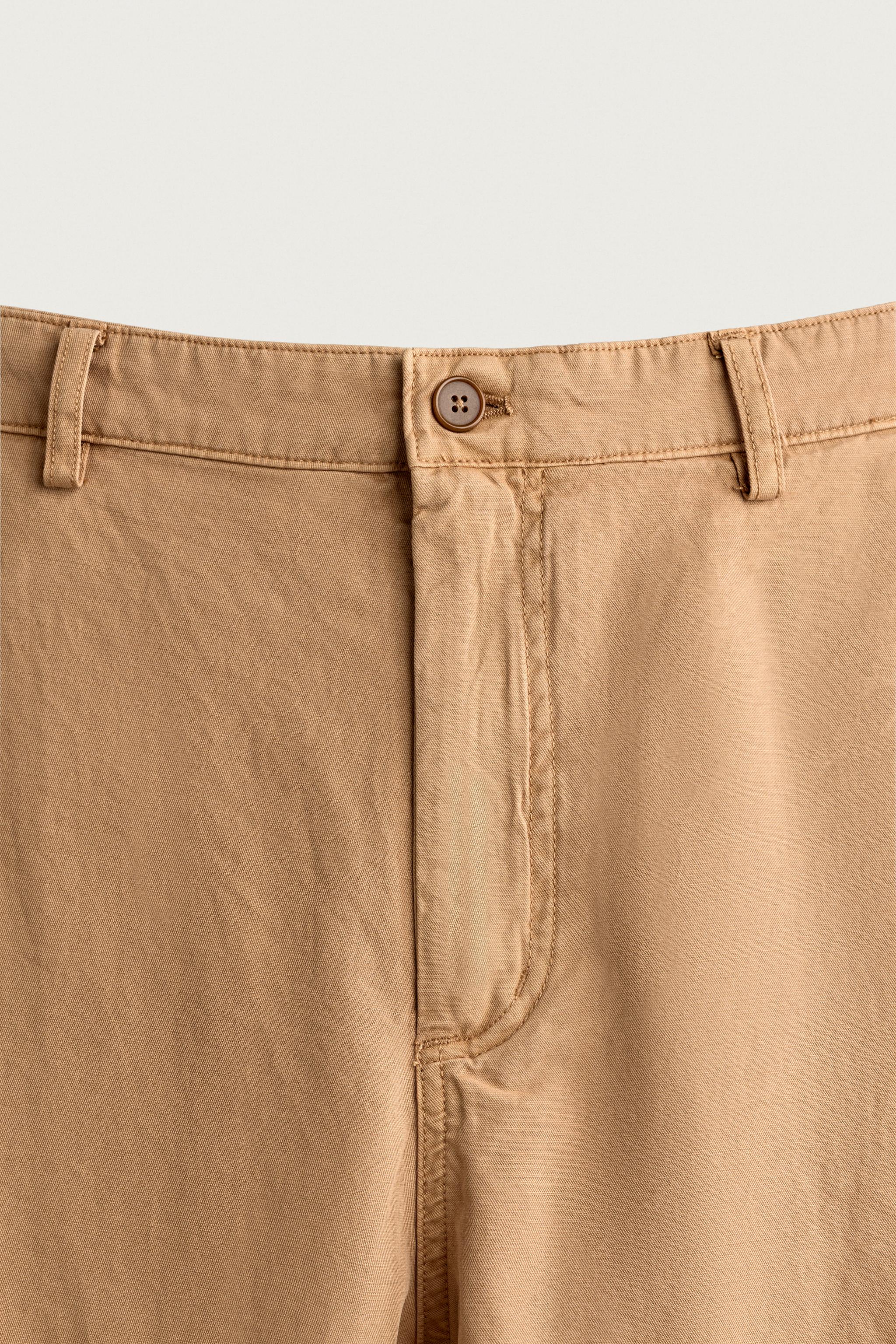 Мужские брюки Zara WASHED RELAXED FIT CARGO PANTS — фото 9