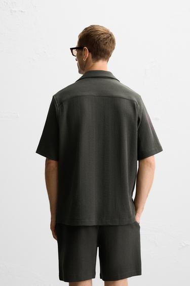 CHEMISE STRUCTURE JACQUARD - Gris anthracite de Zara - Image 2