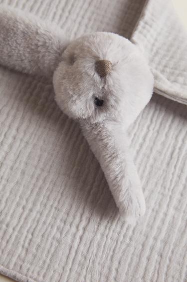 CHILDREN’S BUNNY CUDDLY SOFT TOY - Grey by Zara - Image 4