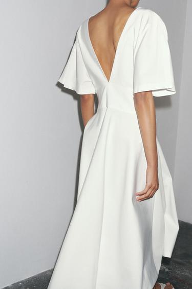 ZW COLLECTION MIDI BUTTON DRESS - White by Zara - Image 2