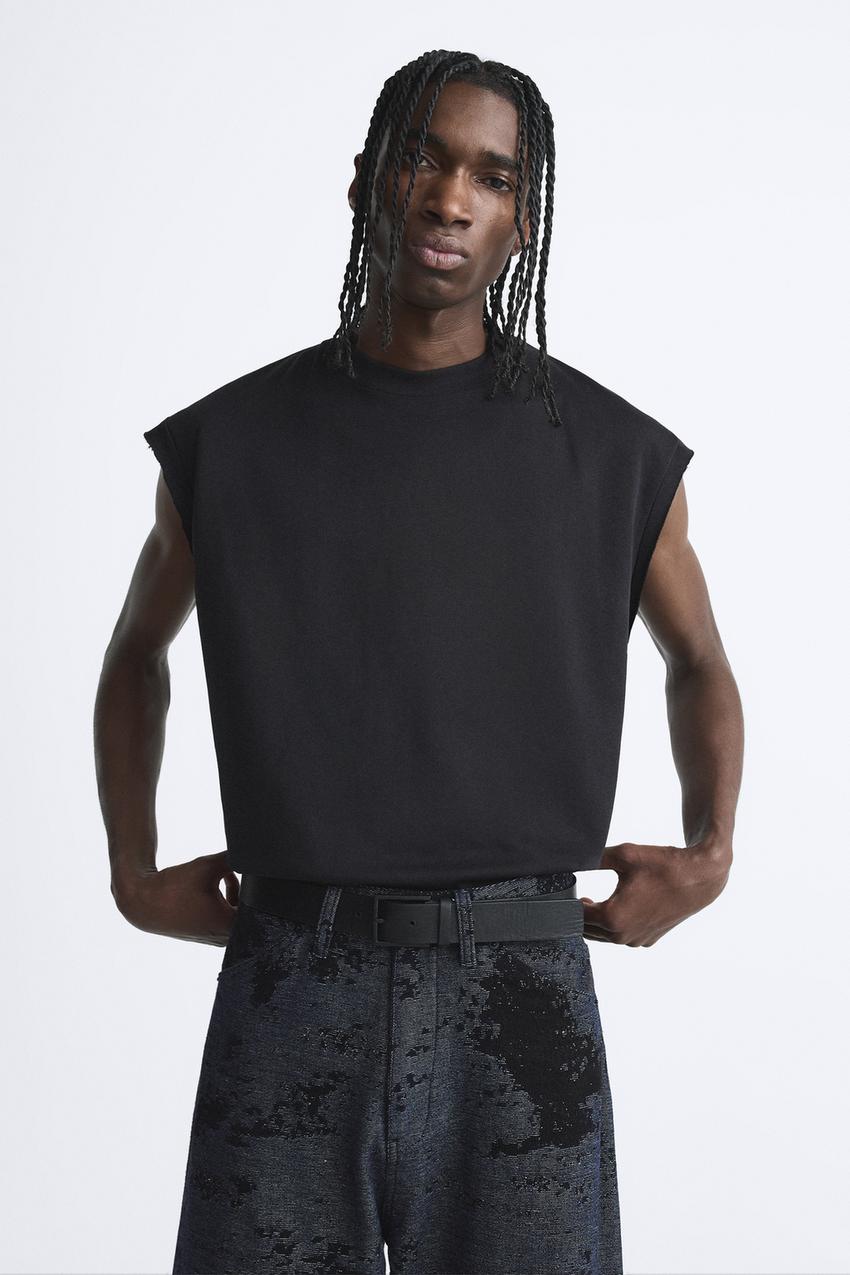 Zara Deri Kemer Detaylı Siyah Pantolon • Pastell Butik