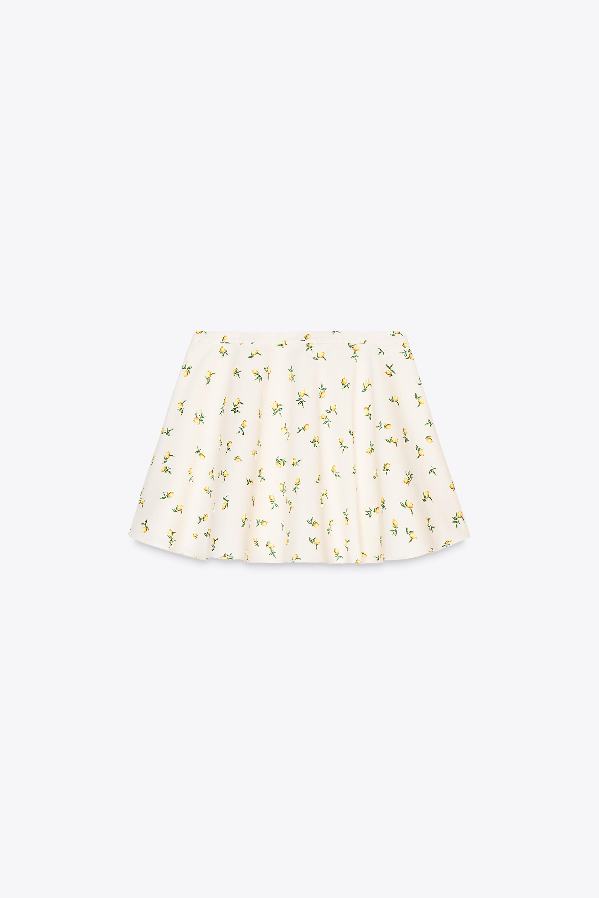 LEMON PRINT MINI SKIRT - yellow | ZARA United States