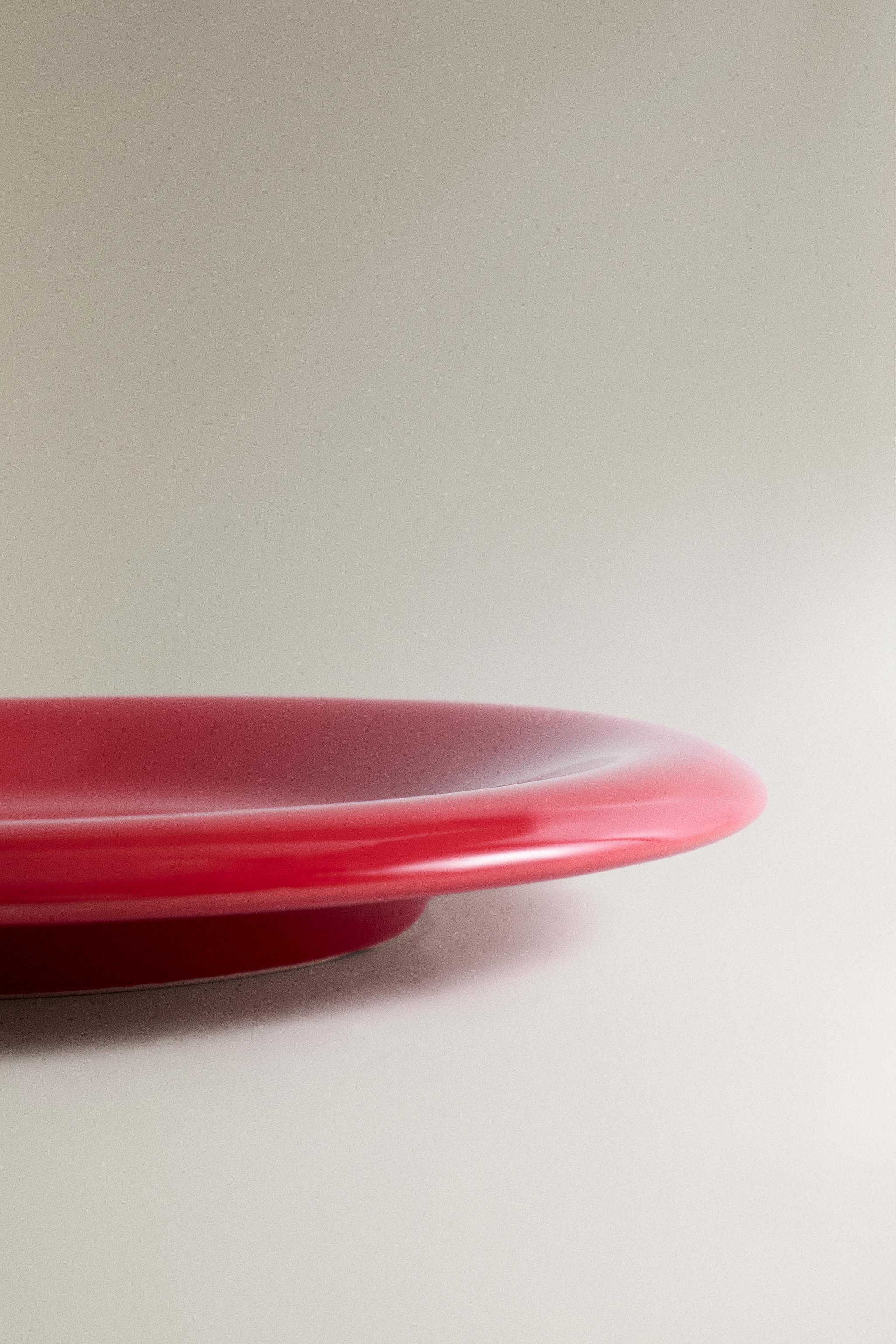 ASSIETTE À DESSERT EN GRÈS ÉMAILLÉ
