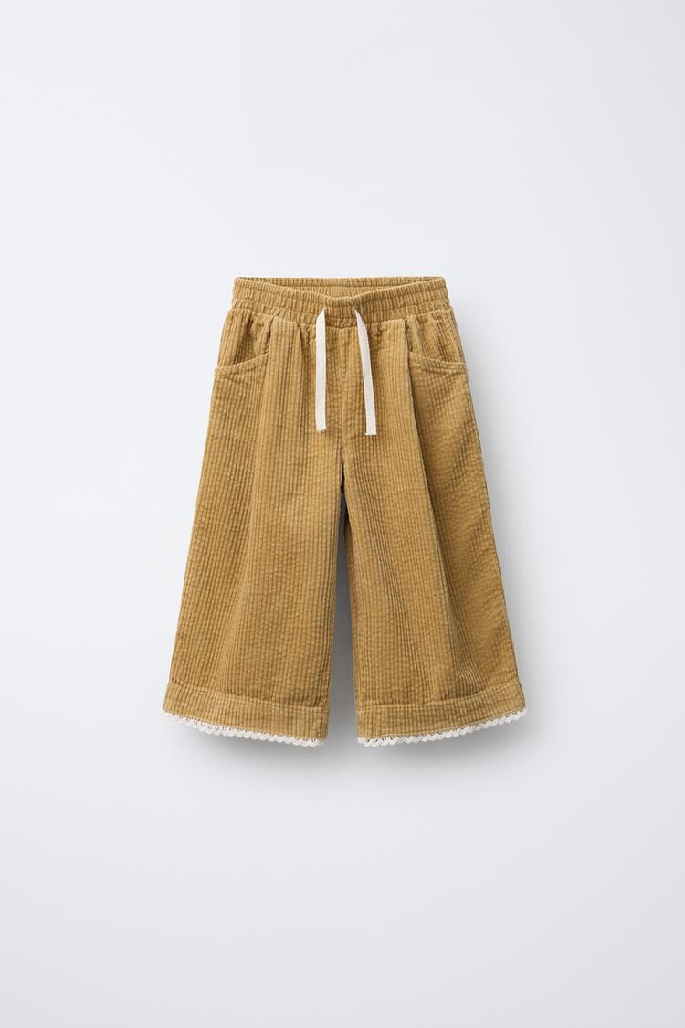 CORDUROY LACE CULOTTES