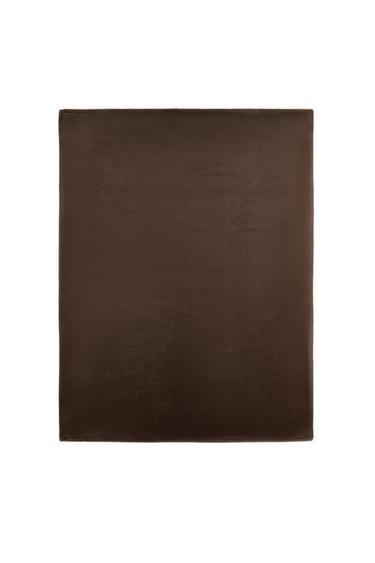 MANTA DE PELO DUPLA FACE - castanho da Zara