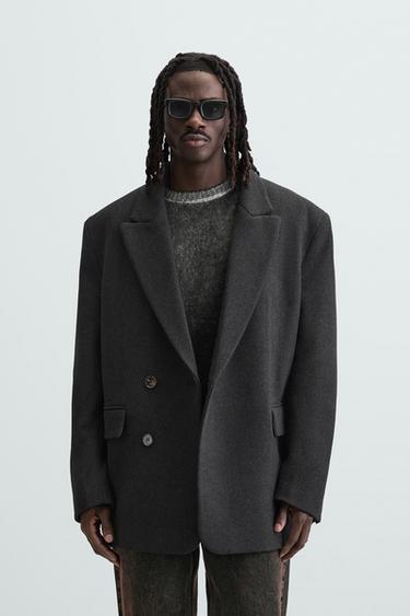 SHORT COAT - Anthracite Grey by Zara