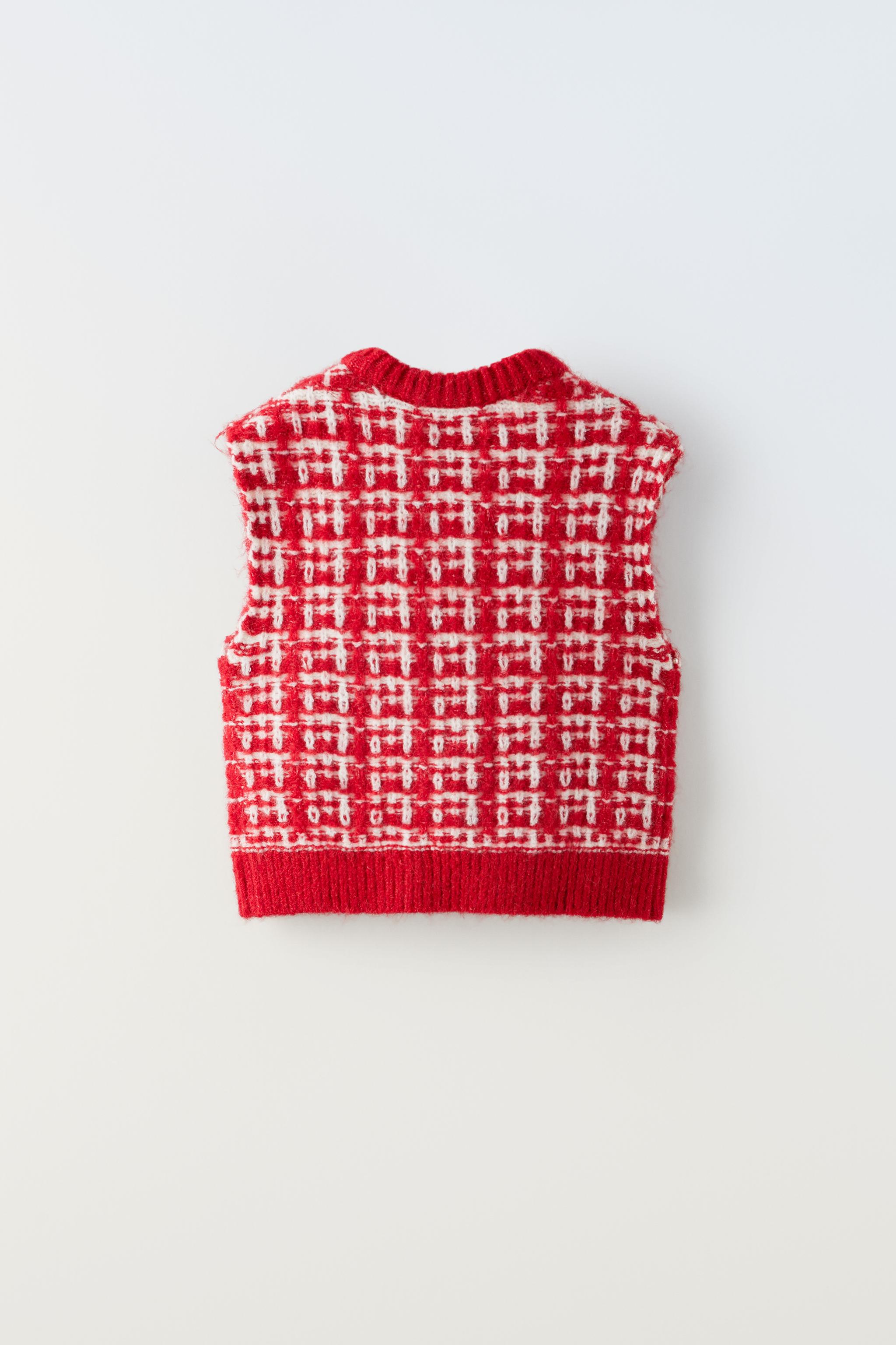 Red hot sale knit vest