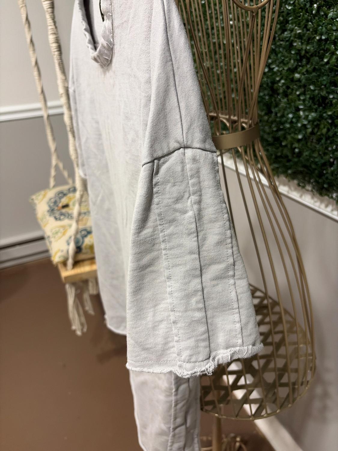 OVERSIZED SWEATSHIRT WITH PIPED SEAMS - Image 4