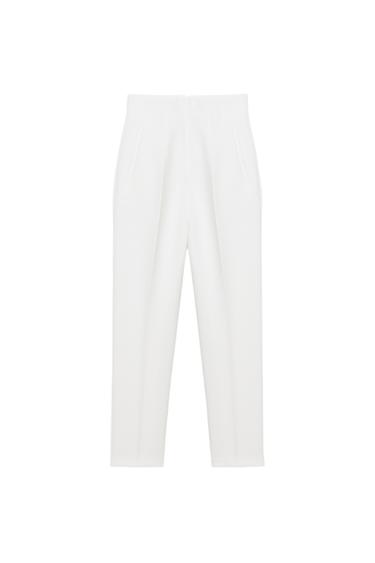 PANTALÓN TIRO ALTO - Blanco de Zara