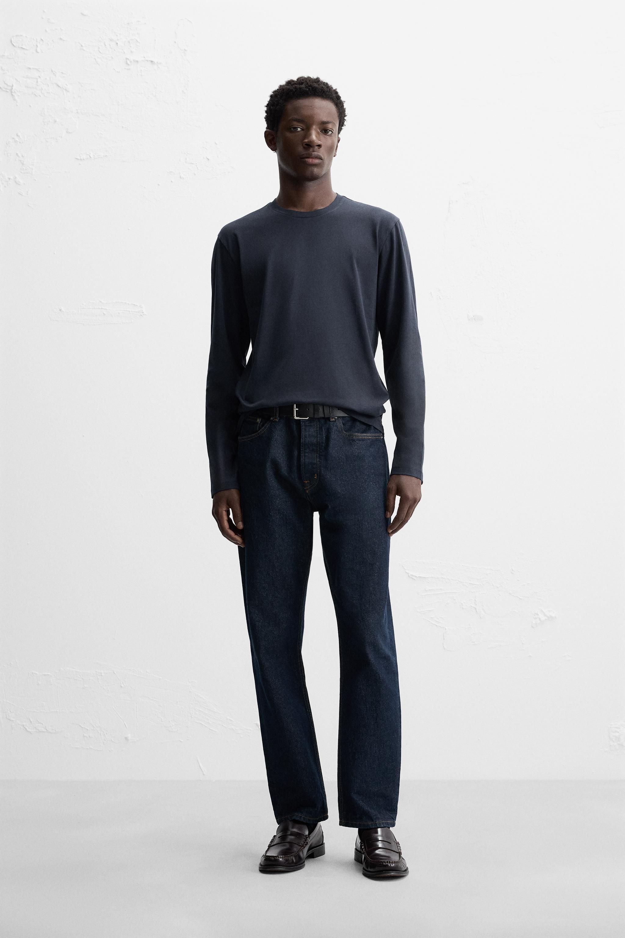 ベーシックスリムフィットTシャツ - ブラック | ZARA Japan / 日本