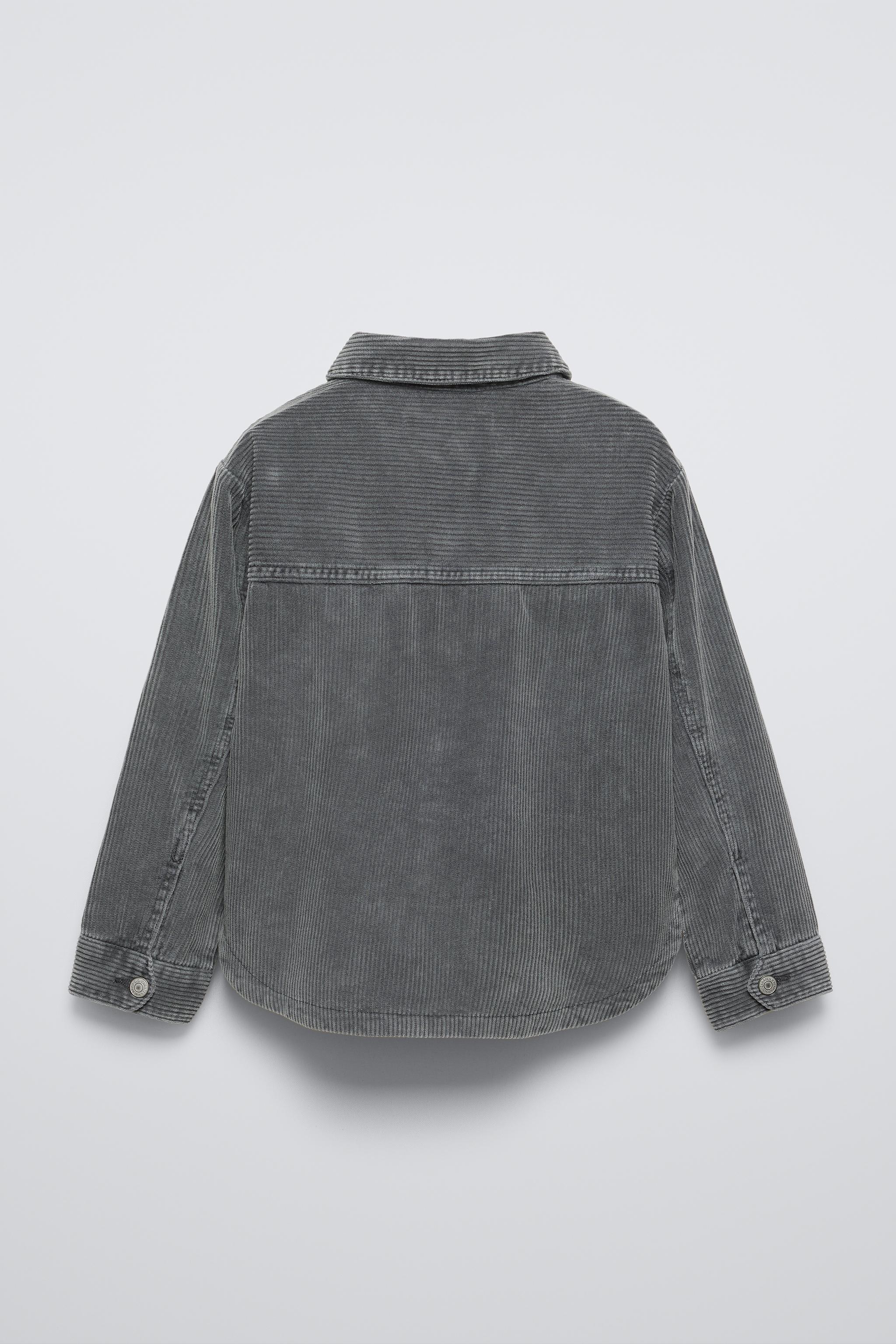 SOBRECAMISA PANA Gris ZARA Espana