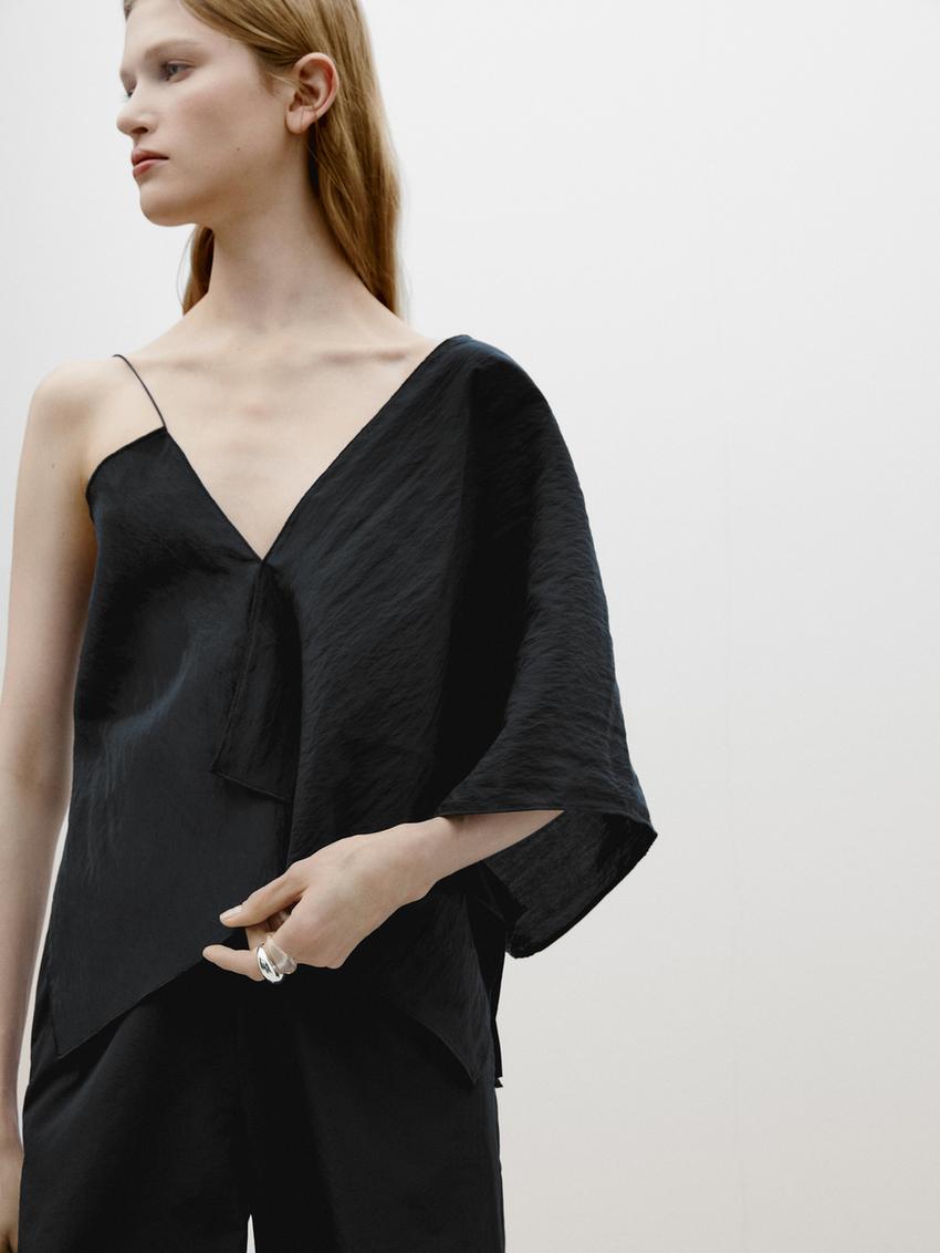 Asymmetric technical top - Limited Edition - Black