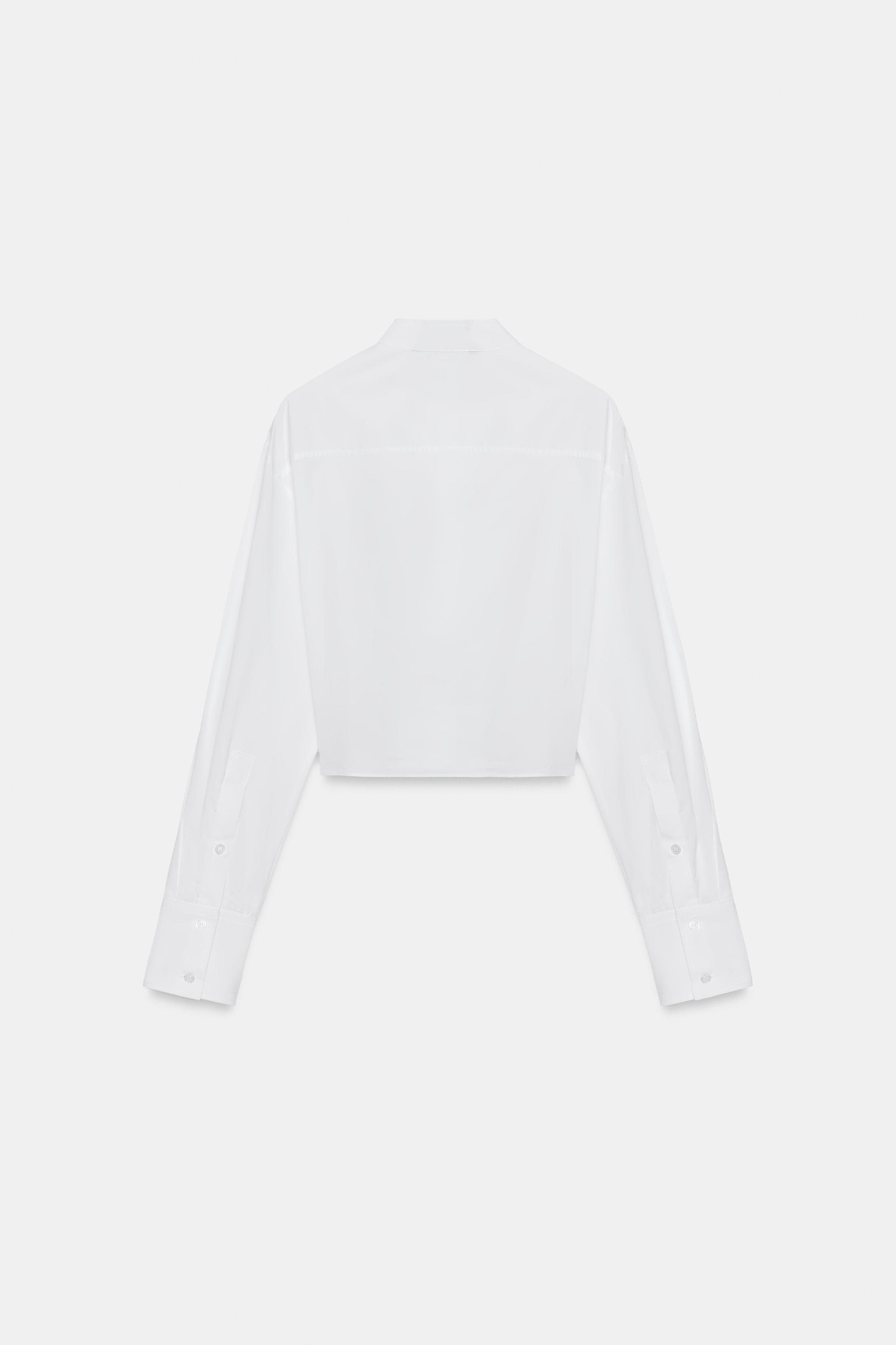 STRAPPY CORSET POPLIN SHIRT