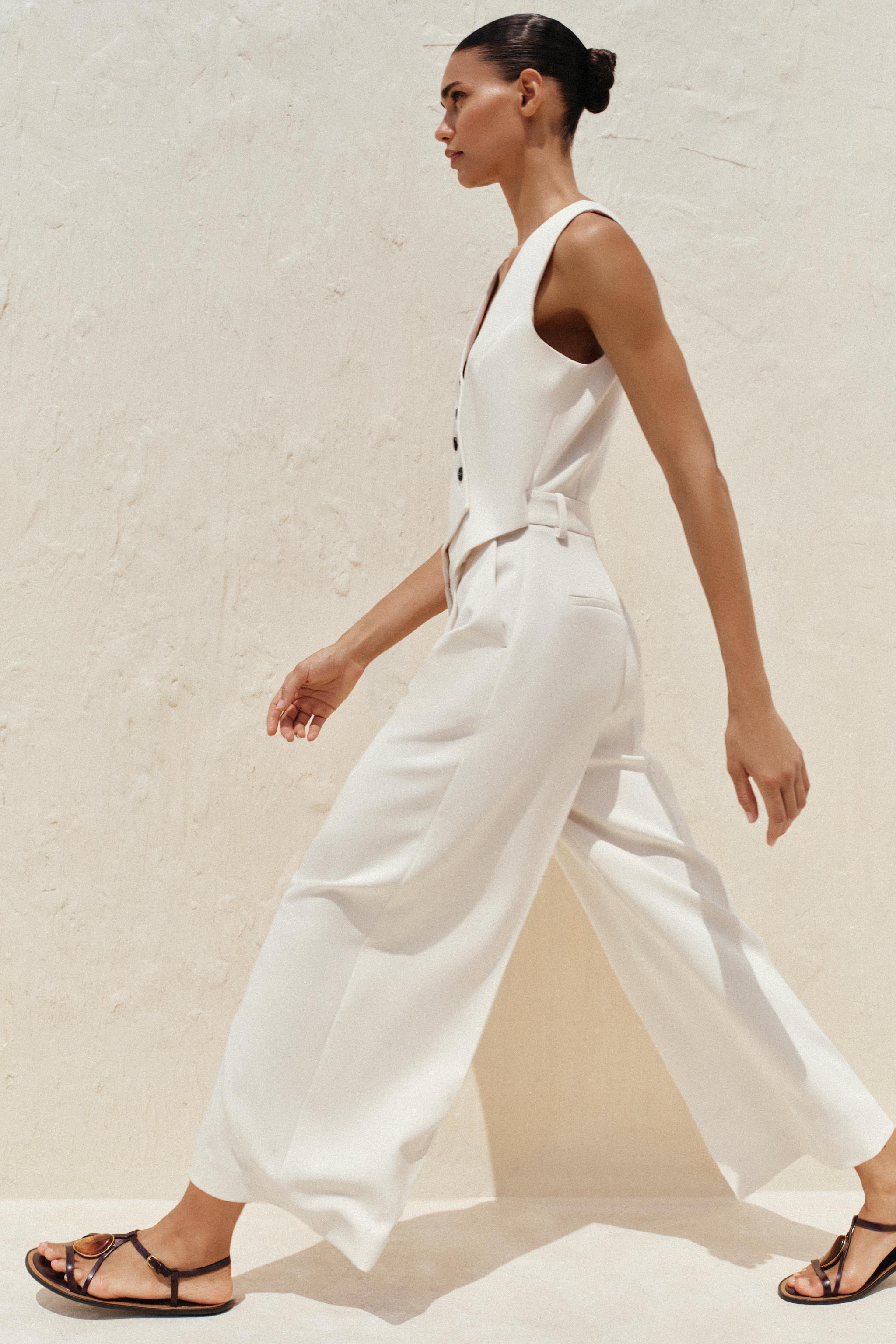 WIDE LEG VEST JUMPSUIT