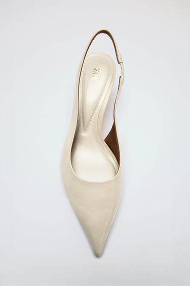 ZAPATO DESTALONADO TACÓN - Blanco Crudo de Zara