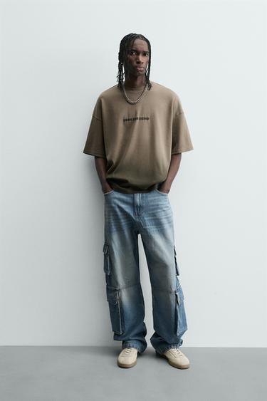 OMBRE PRINT T-SHIRT - Light brown by Zara - Image 0