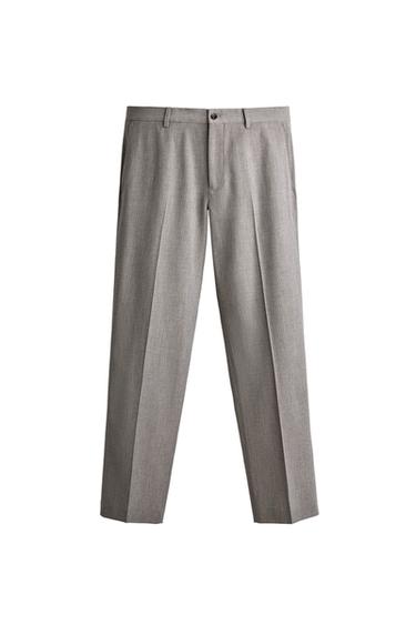 PANTALÓN REGULAR FIT TRAJE RAYAS - Gris vigoré de Zara