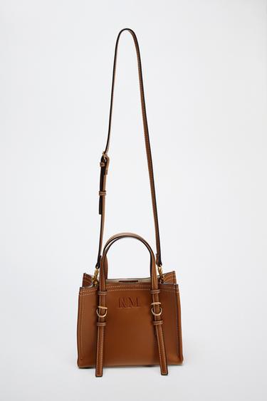 MINI TOTE BAG - Dark tan by Zara - Image 1