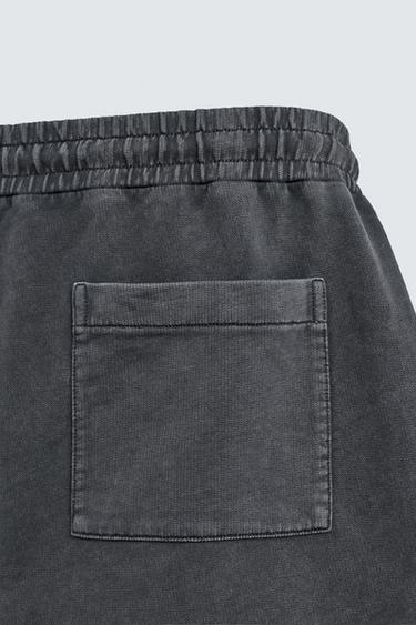 FADED JOGGER SHORTS - Dark anthracite by Zara - Image 9
