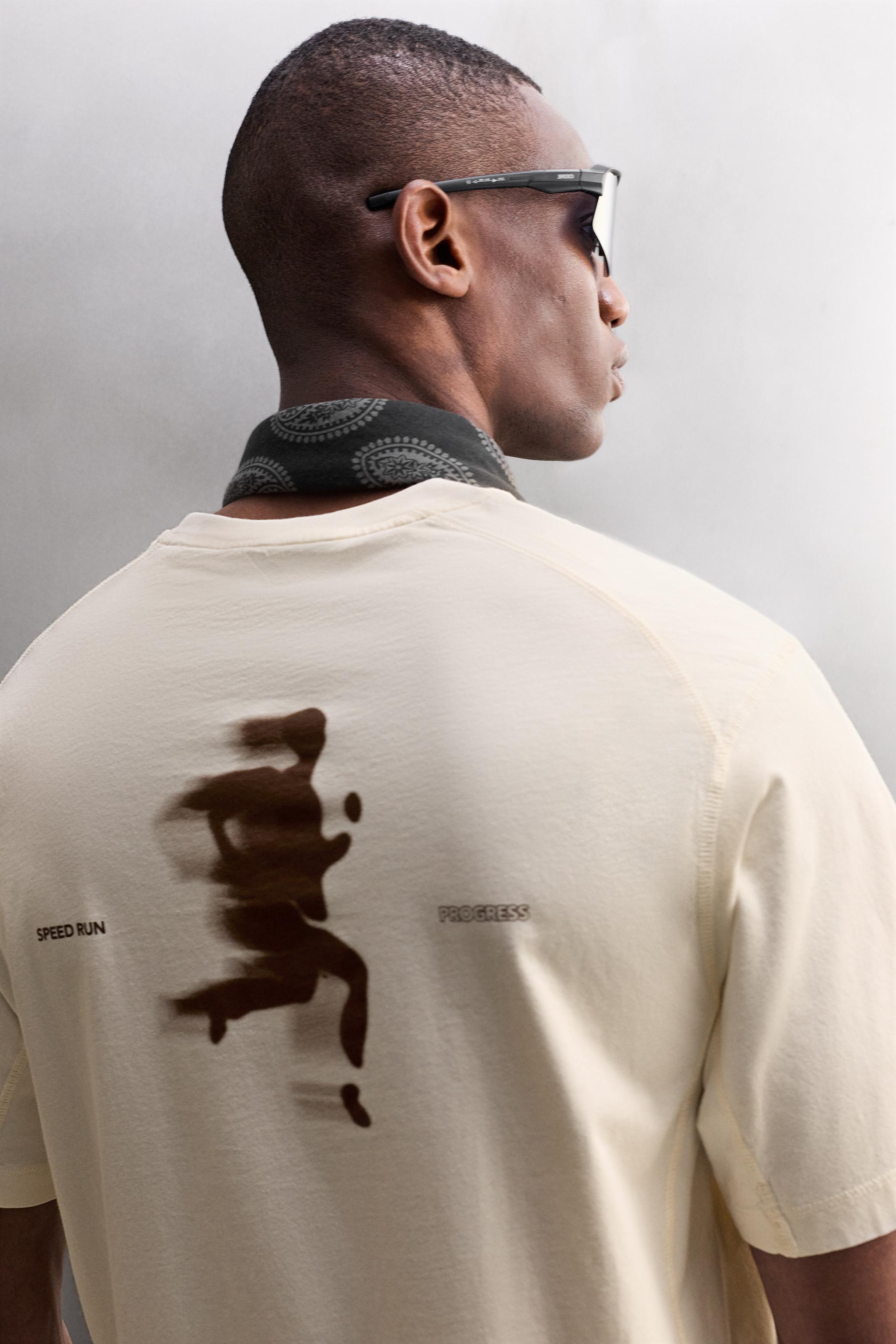 RUNNING PRINT T-SHIRT - White | ZARA United States