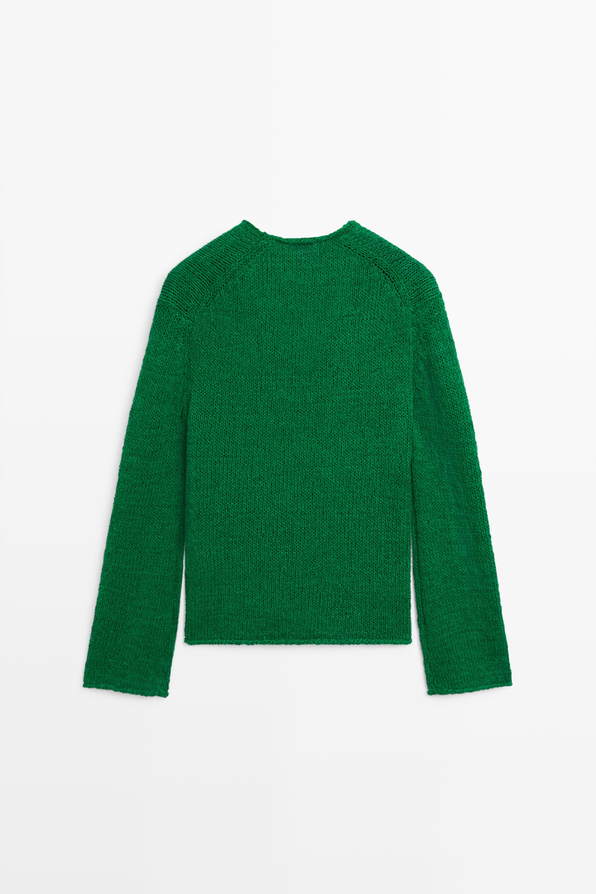 Cotton-blend knit sweater