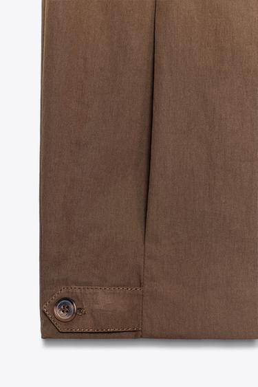 ZW COLLECTION DARTED TROUSERS WITH BELT LOOPS - Brown by Zara - Image 9