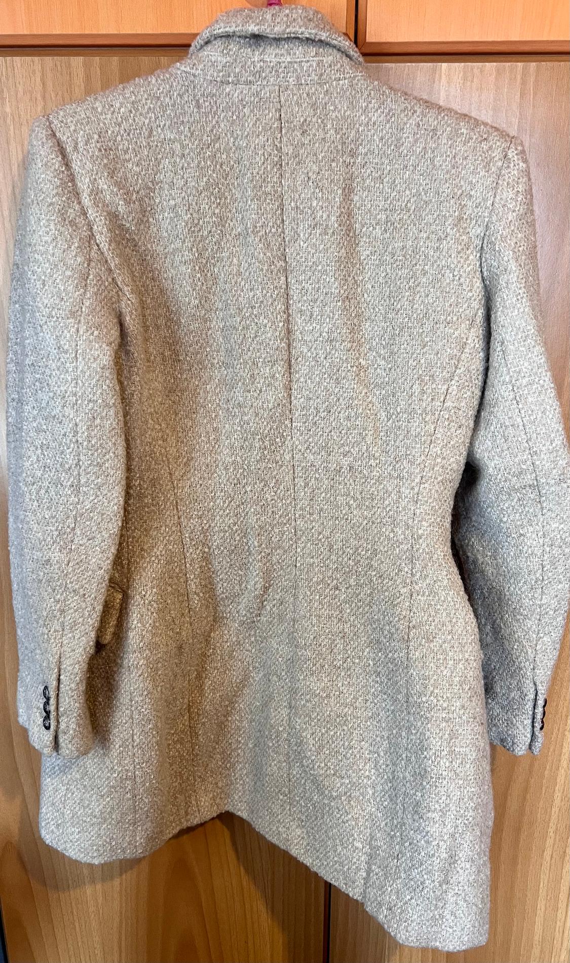 LONG BOUCLÉ FELT TEXTURE BLAZER - Image 2