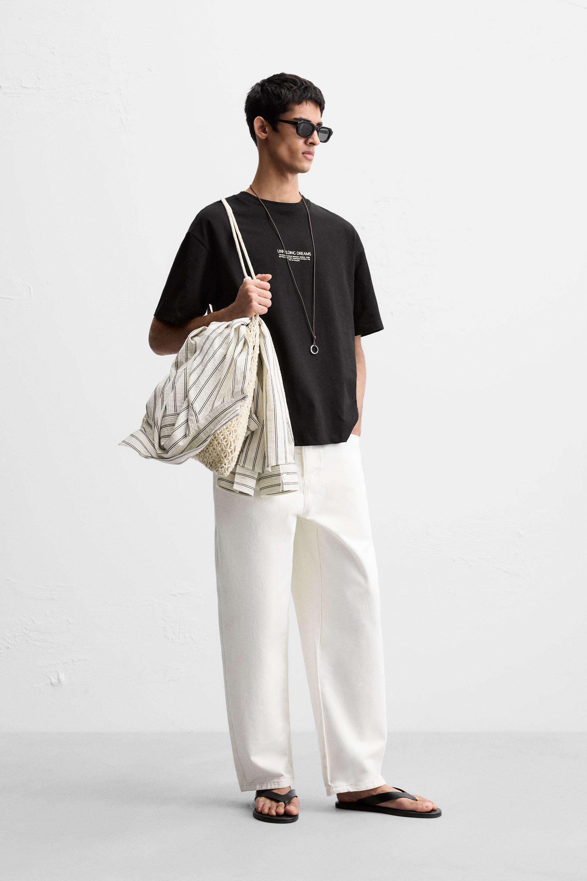 COMBINED PATCH T-SHIRT - Black | ZARA United States COMBINED PATCH T-SHIRT - Black | ZARA United States