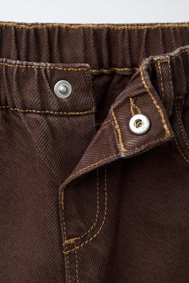 TWILL CULOTTES WITH RUFFLE HEM - Brown by Zara - Image 2